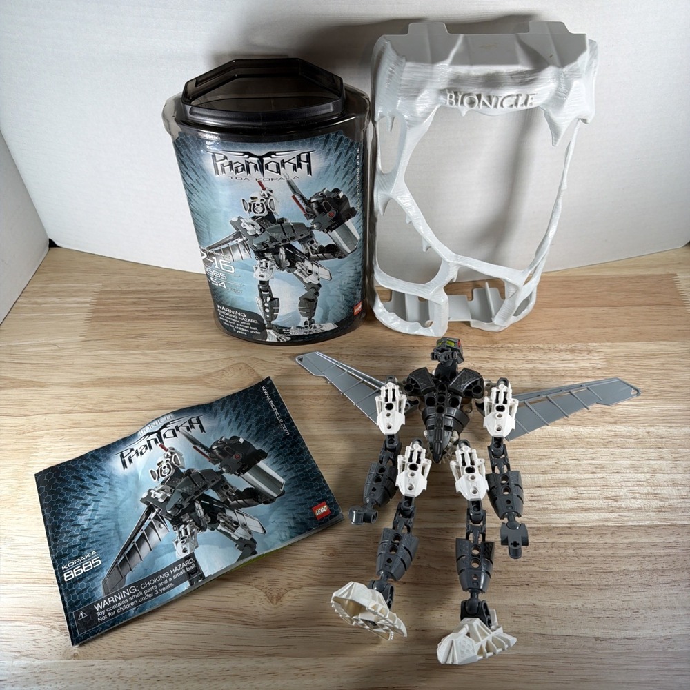 INCOMPLETE LEGO BIONICLE PHANTOKA TOA KOPAKA (8685) FIGURE As Is For Parts